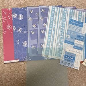 Scrapbook - winter paper and sticker